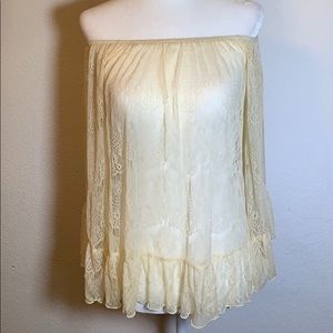 Cream lace top